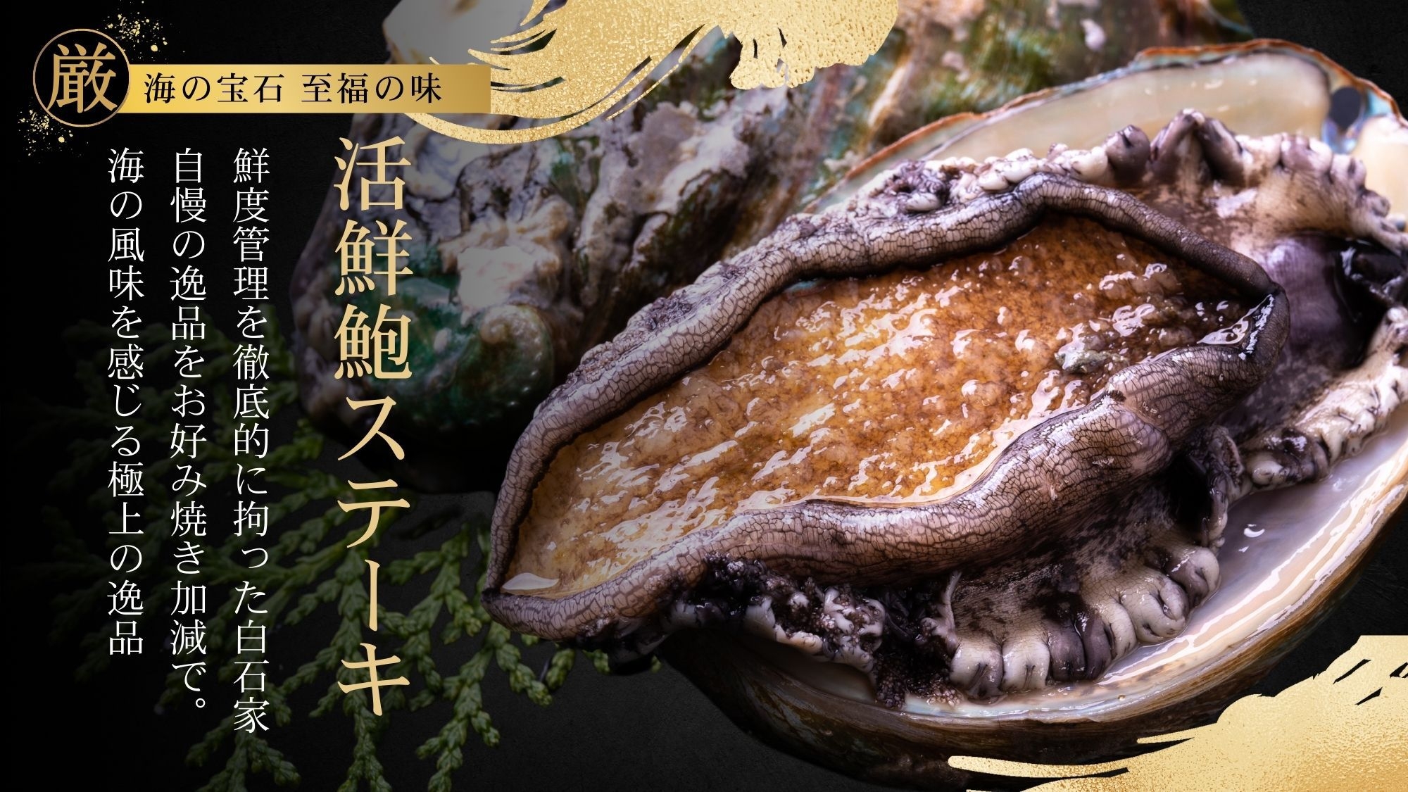 【8/31限定】旬のアワビを味わうなら今！夏を締めくくる得々プラン【活鮮アワビステーキ会席】