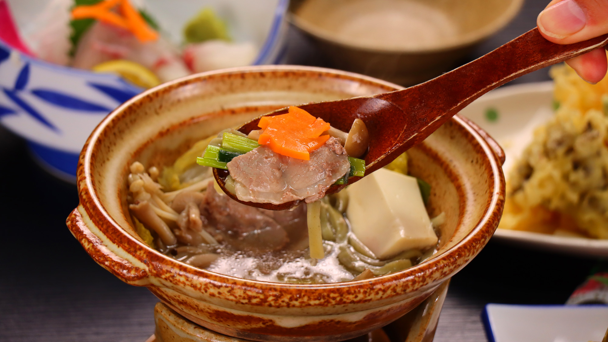 【夕食一例】鹿肉のお鍋