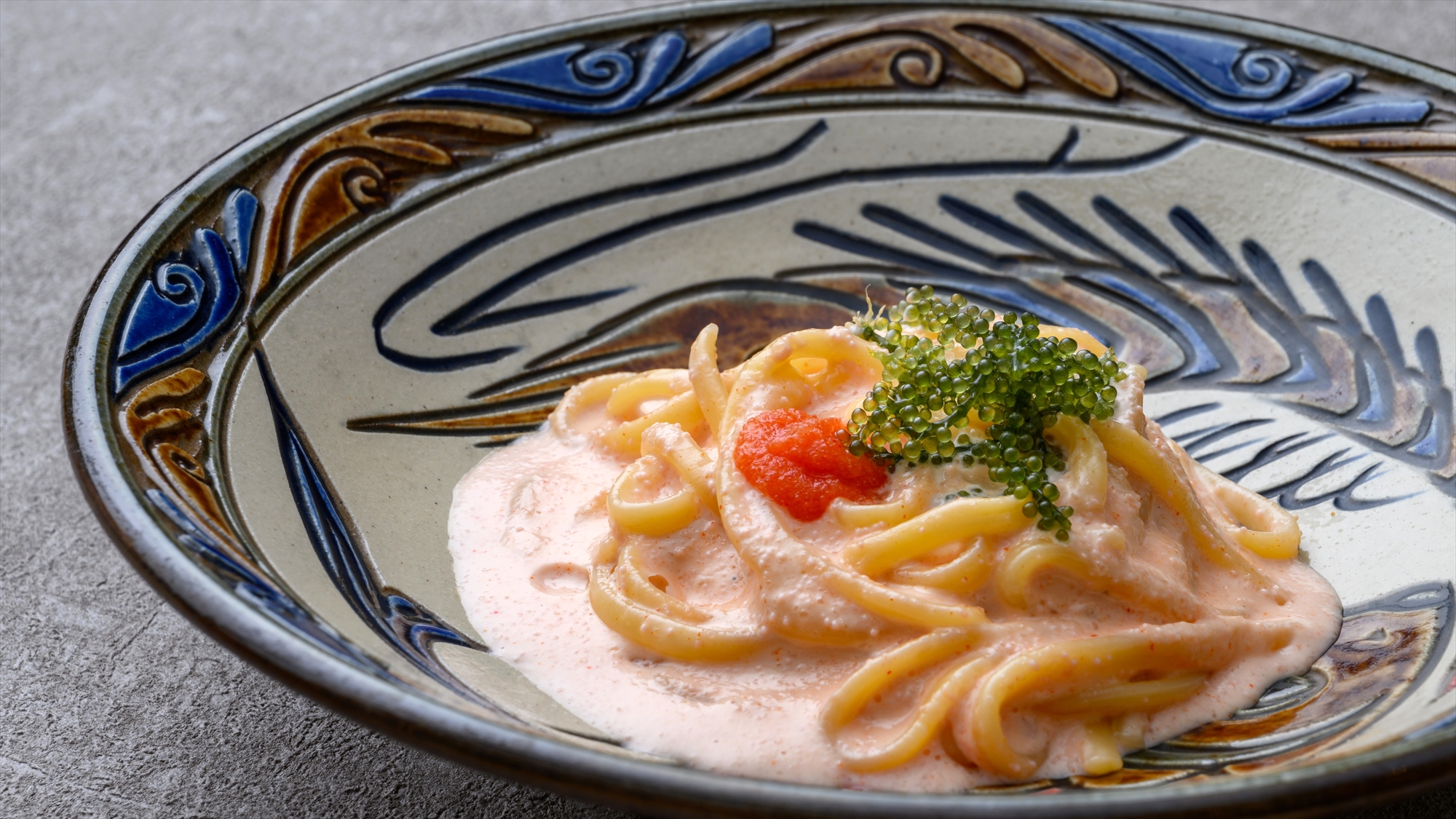 【Wine＆Dining The Orange】明太子のリングイーネ 海ぶどう添え（イメージ）