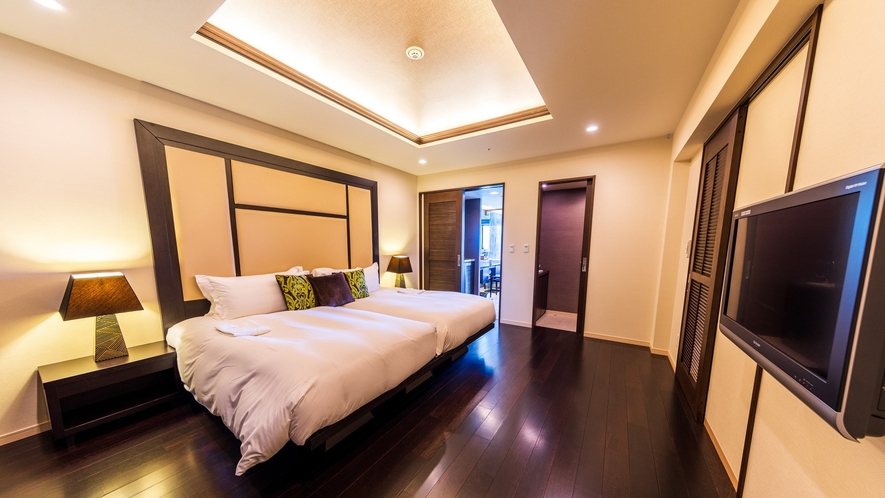 ■ホテル棟　カフースイート（フォース）（116平米）ベッドルーム