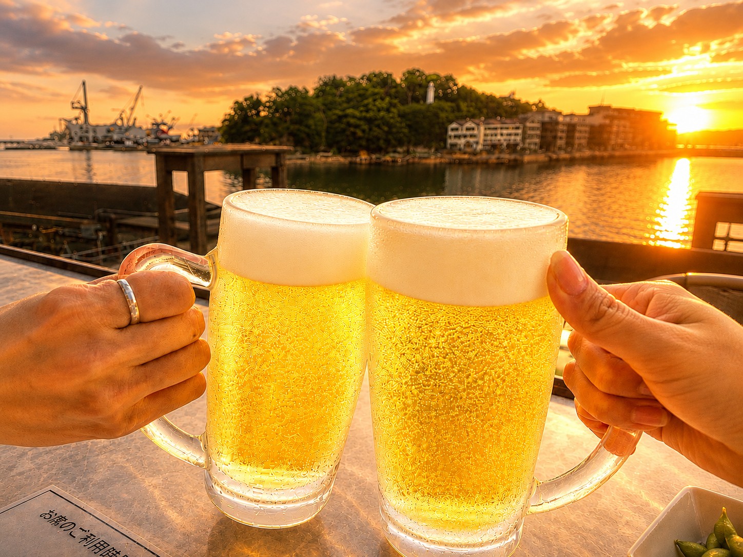 ビール乾杯