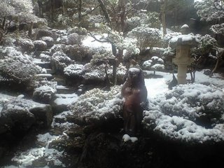 当館庭園の雪景色