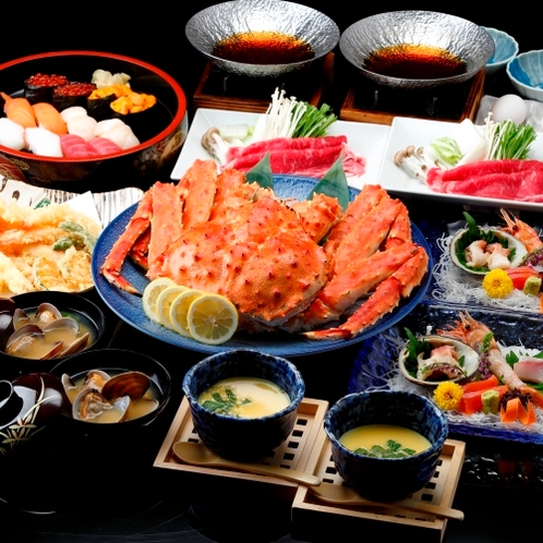 ◆４大夕食プラン～タラバ、寿司、天ぷら、すき焼き