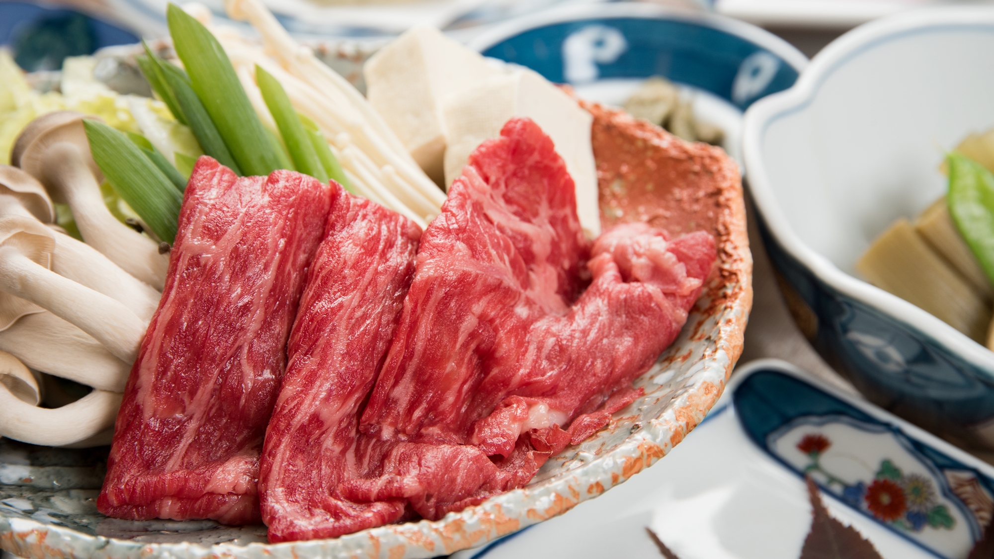 *【夕食一例】熊野牛のすき焼き（小鍋）　※写真はイメージです