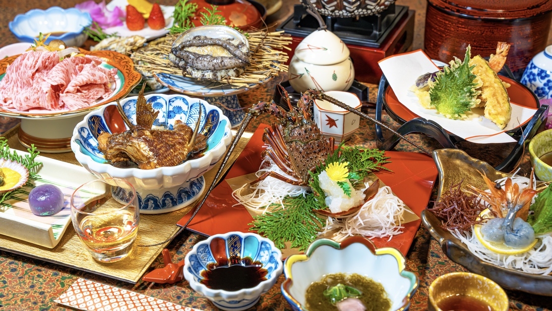 リッチ◆活き伊勢海老一尾と鮑の贅沢三昧｜選べる調理法で特別なひと時を満喫♪ 