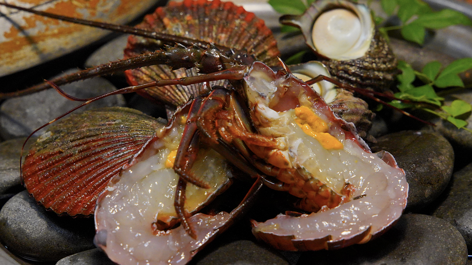 伊勢海老細石焼き