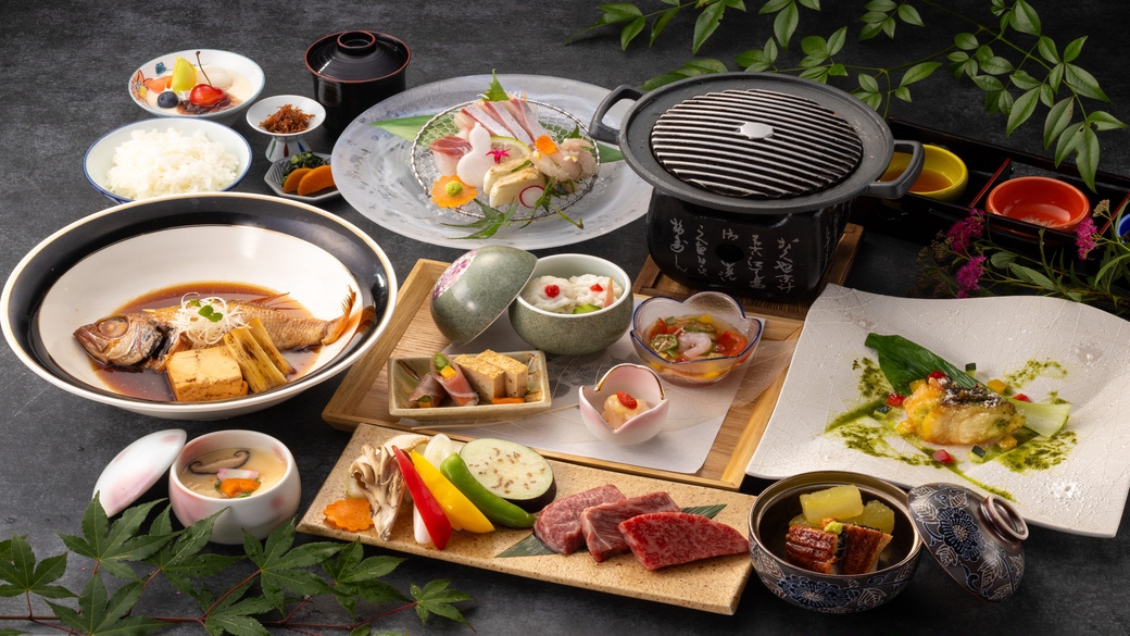 【島根堪能会席】とろける霜降り「しまね和牛の陶板焼き」と「のどぐろ姿煮」が一度に味わえる豪華会席