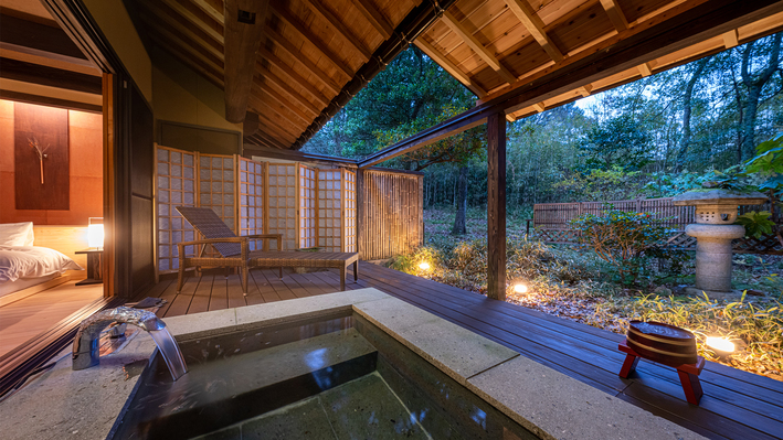 【もみじ-Momiji-露天風呂付】好きな時に好きなだけが醍醐味の客室露天風呂。※沸かし湯となります