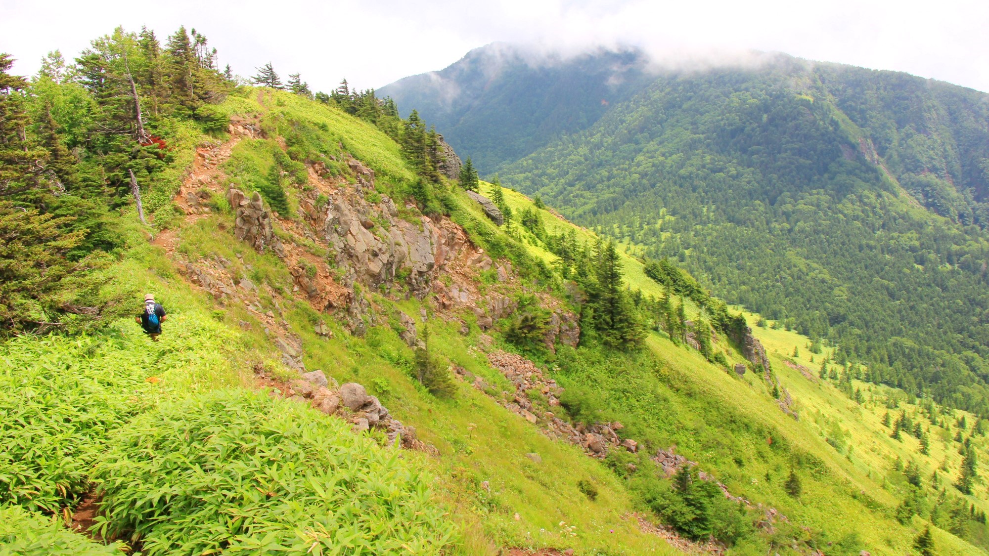 根子岳から四阿山までの景色