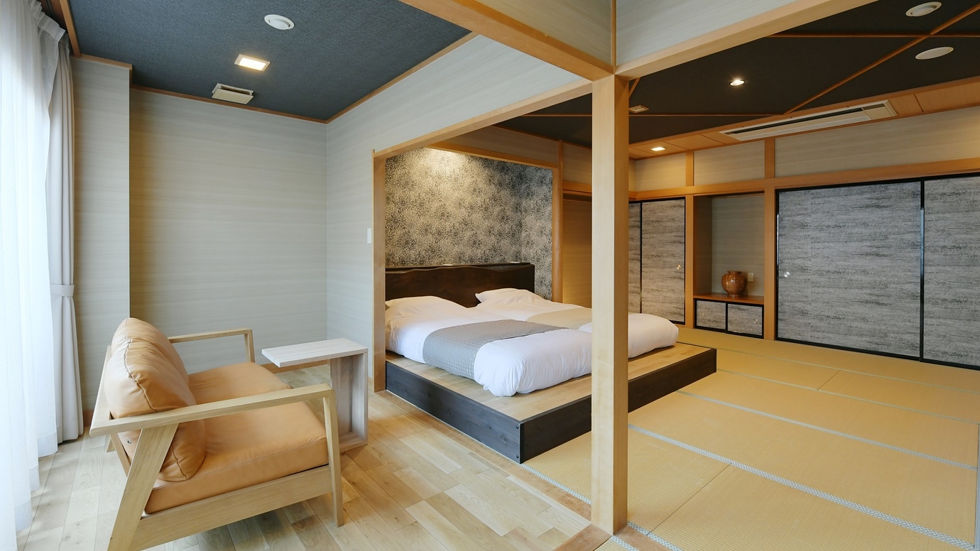 【Dタイプ】露天風呂付◆和モダン客室＋広縁　シモンズ製ベッド