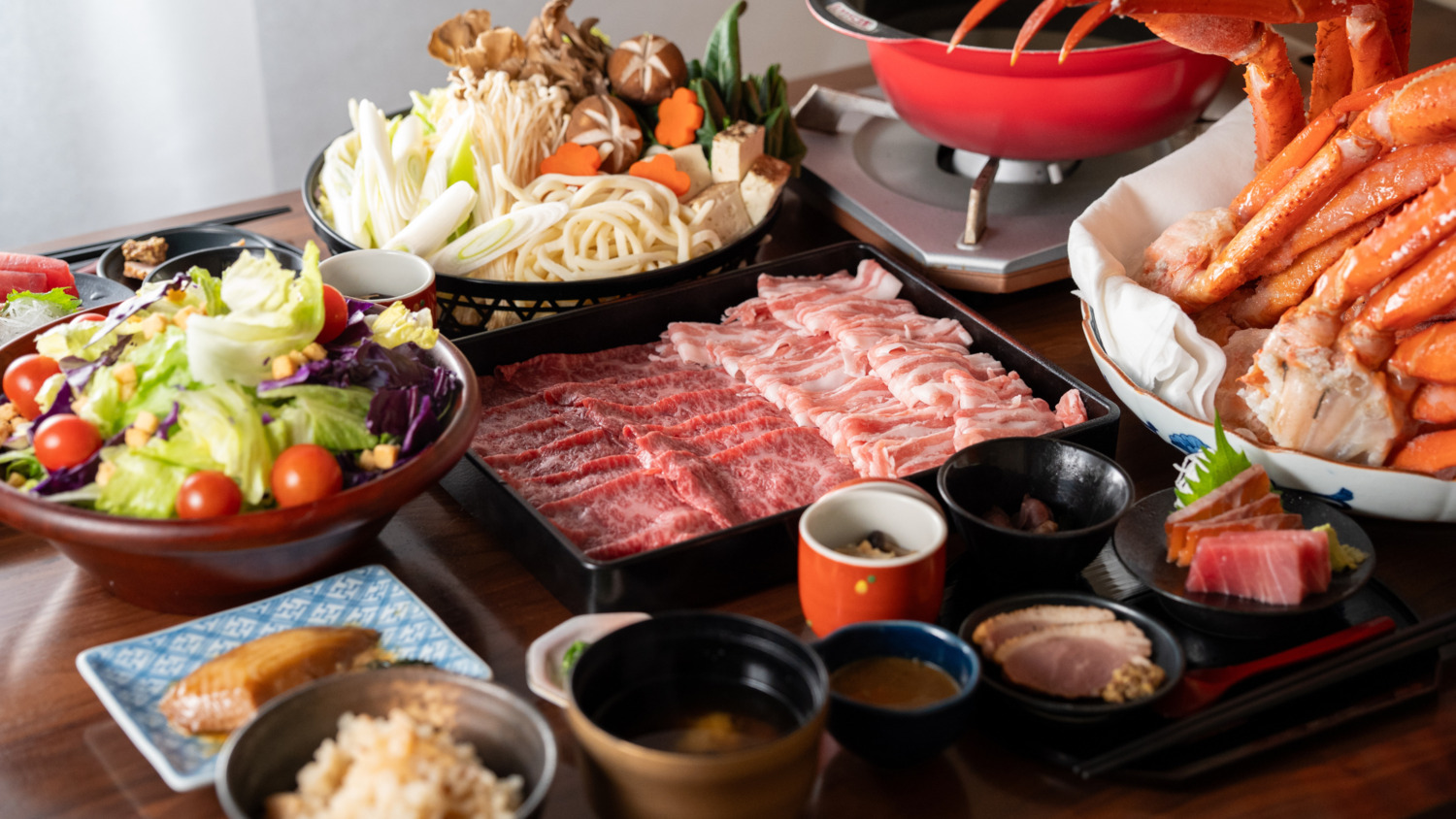※蟹は、別途オプション料金にて追加が可能でございます。