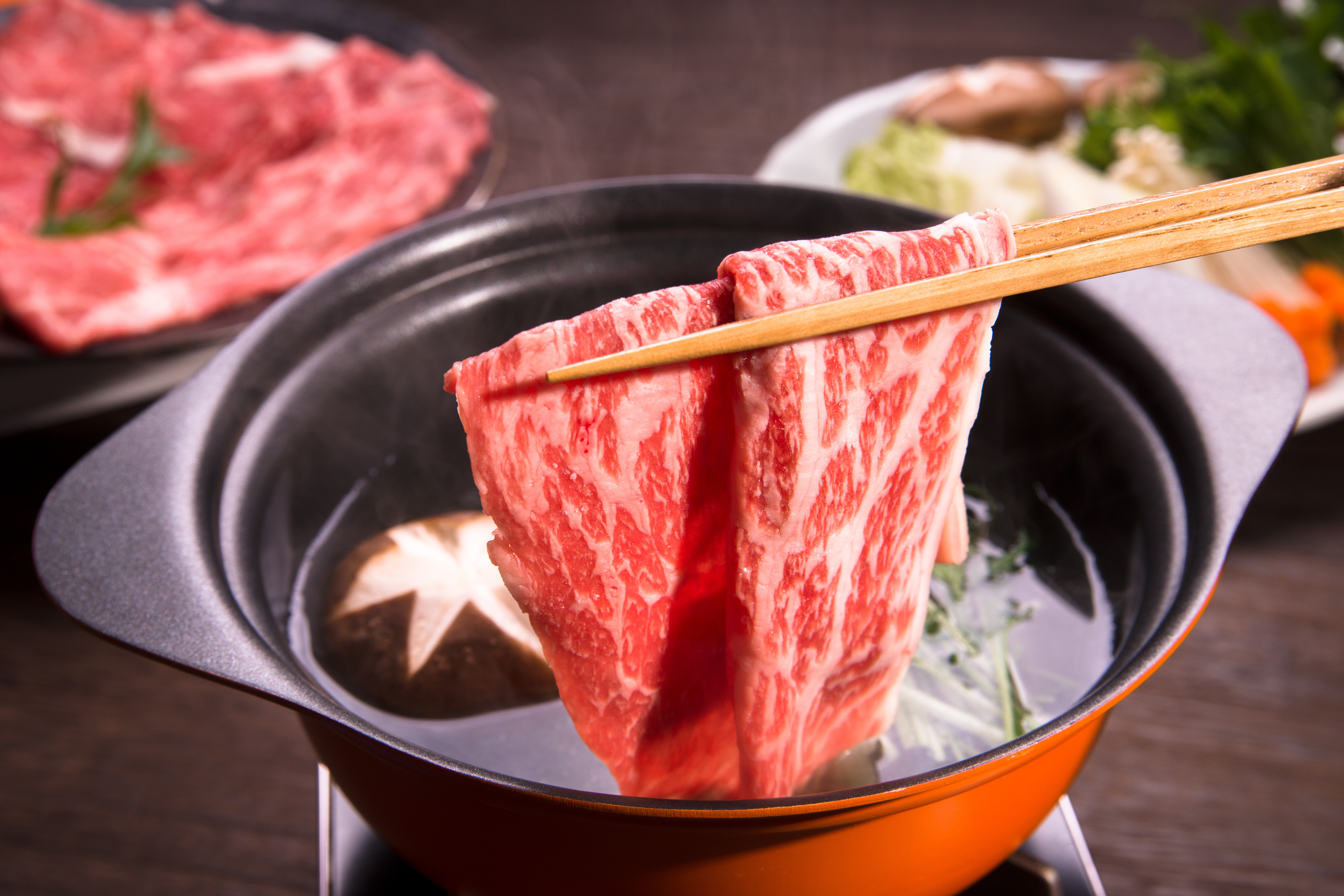 夕食【甲州牛×甲州富士桜ポーク】