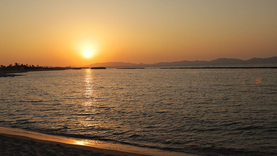 夕景100選の皆生海岸