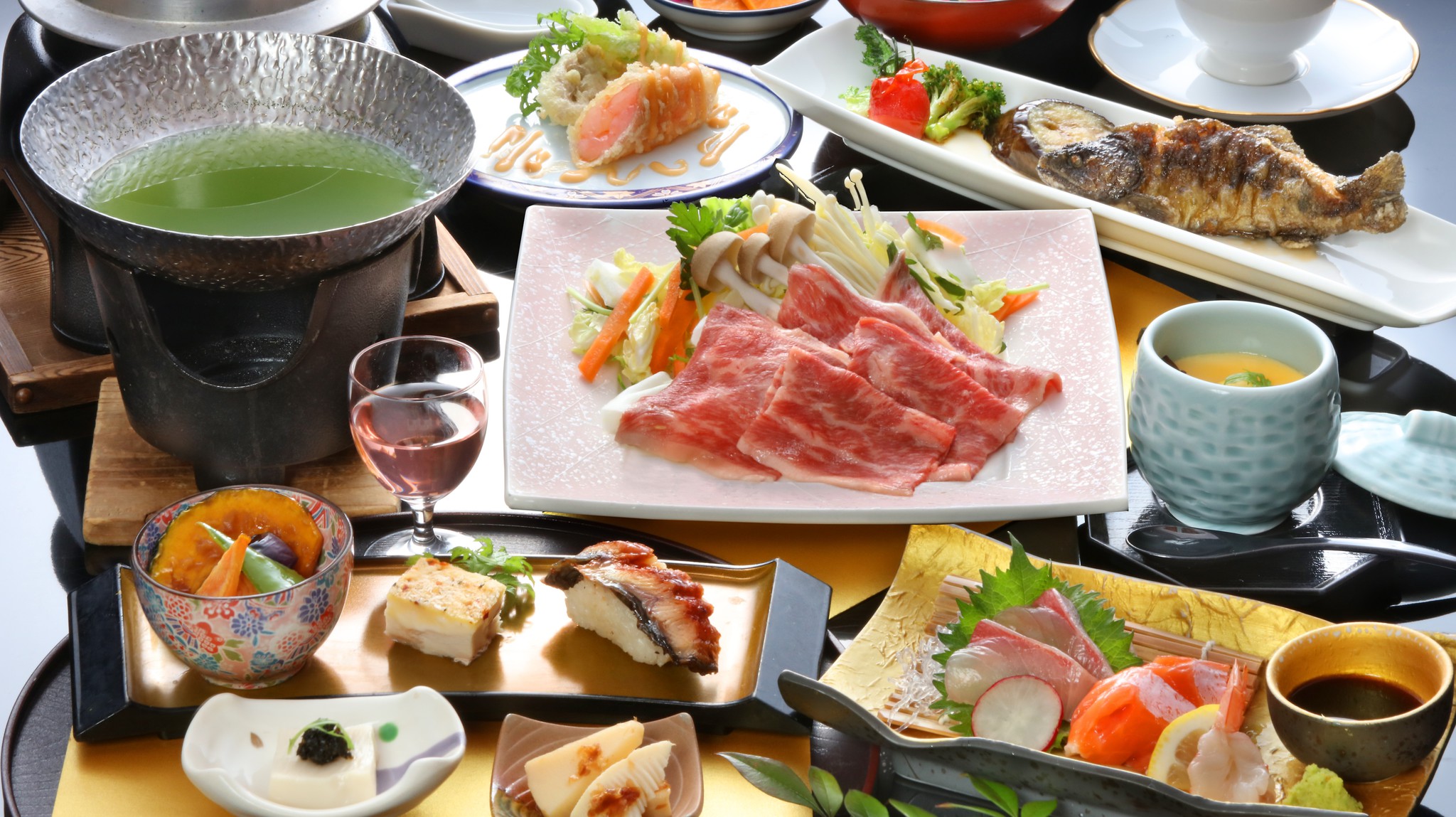 ホタル観賞付き　「博多和牛八女茶しゃぶ」特別会席宿泊プラン　※期間5/22〜6/12