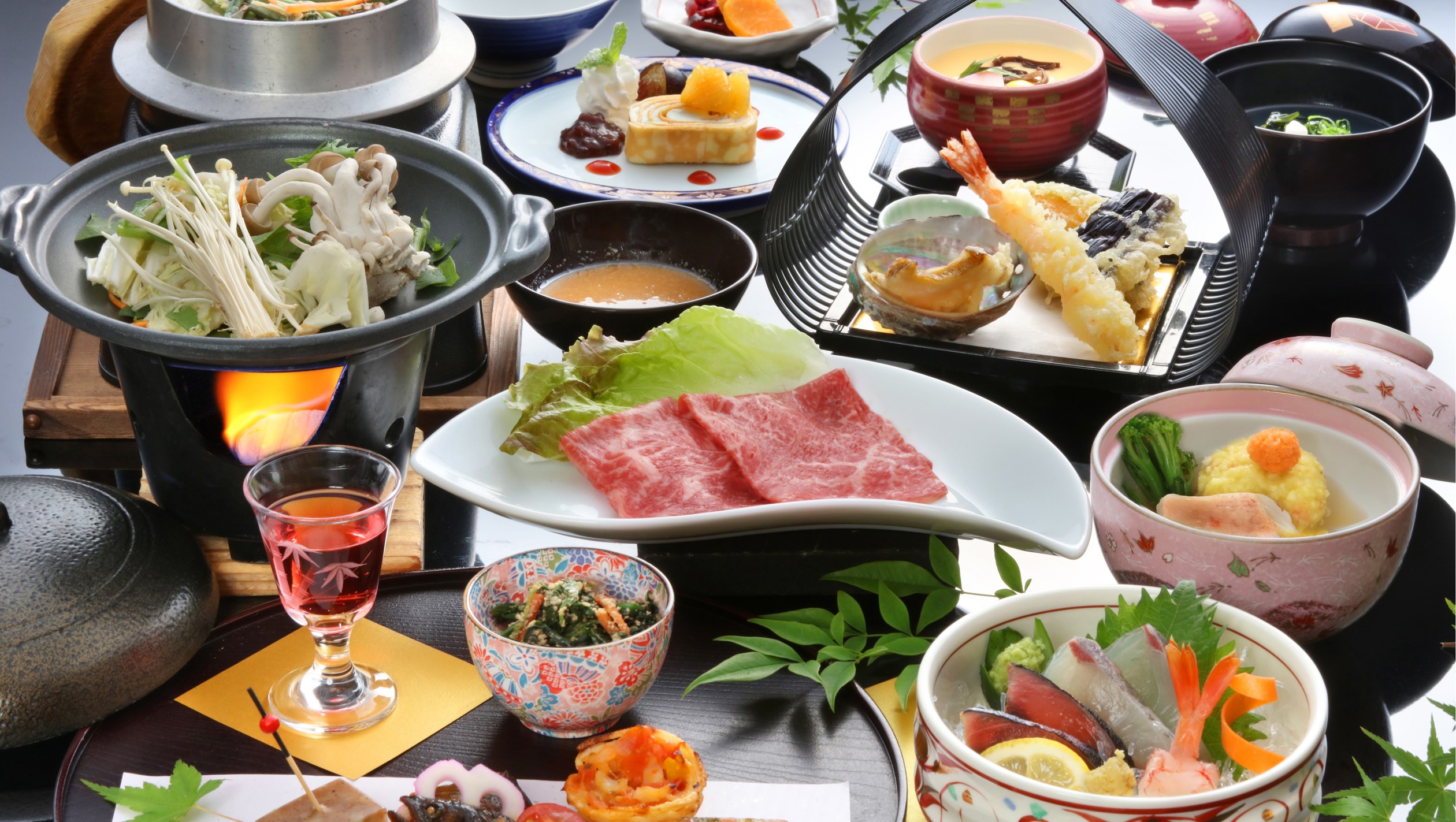 「博多和牛の陶板蒸し焼き」特別会席