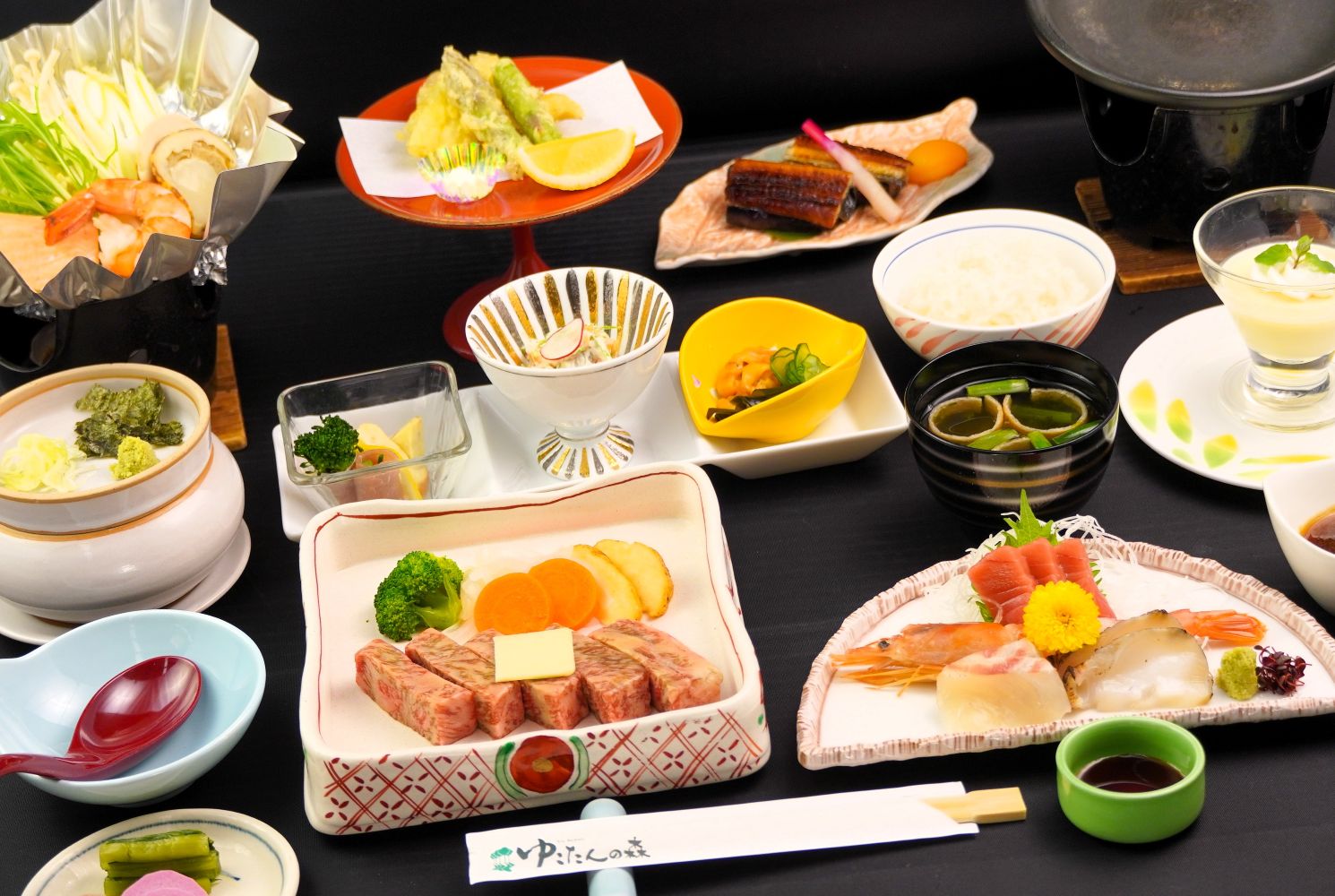 【『超』特選コース(６月～８月イメージ)】前沢牛厚切り陶板や雫石産粒蕎麦、等々★