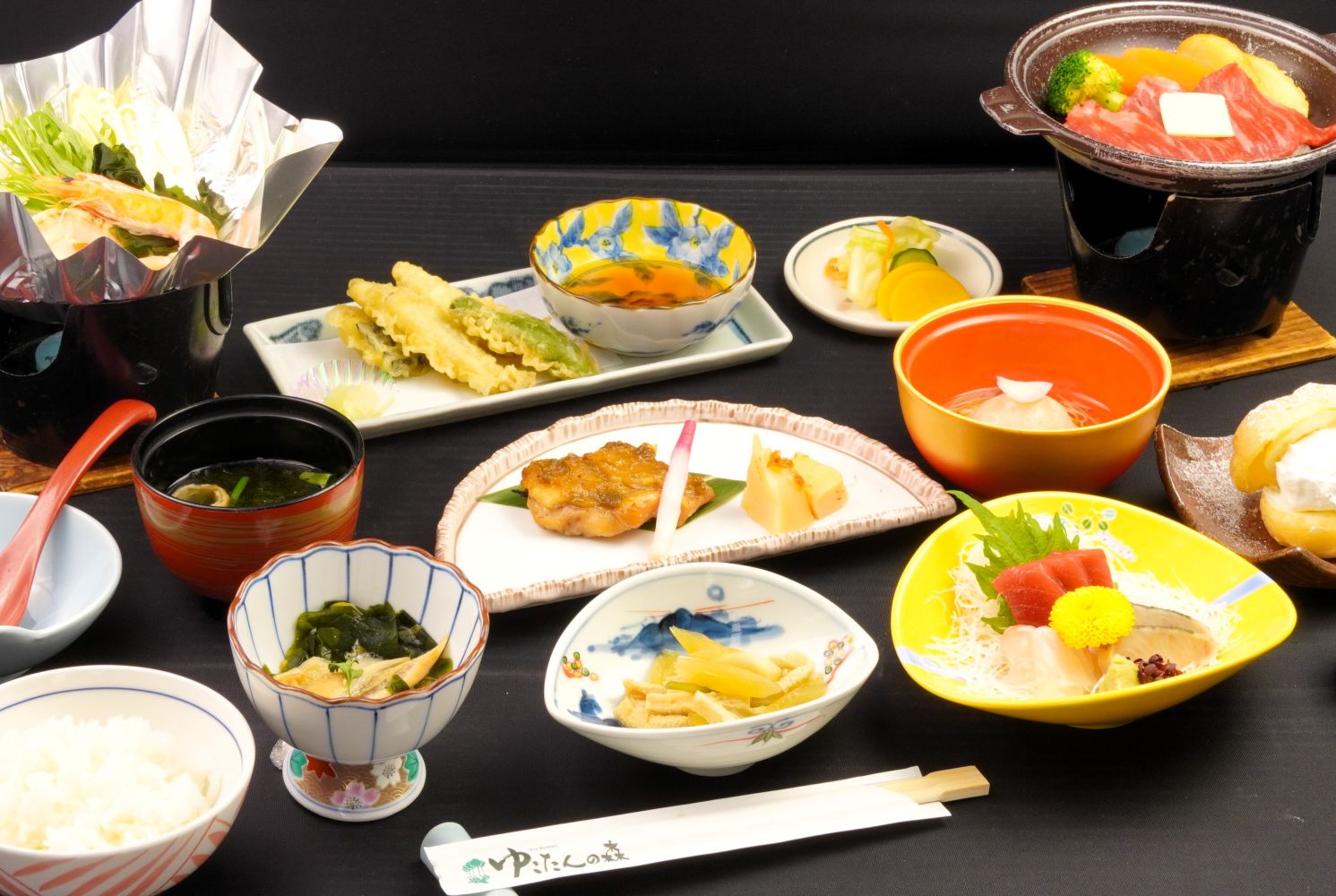 【創作膳コース(３月イメージ)】県産牛の陶板焼きや海鮮磯鍋、等々★