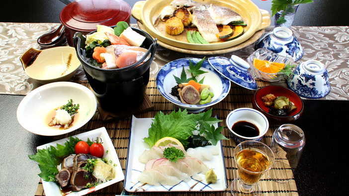 当館人気NO1★白崎荘名物★≪活魚の大満足ボリューム陶板焼きコース♪≫