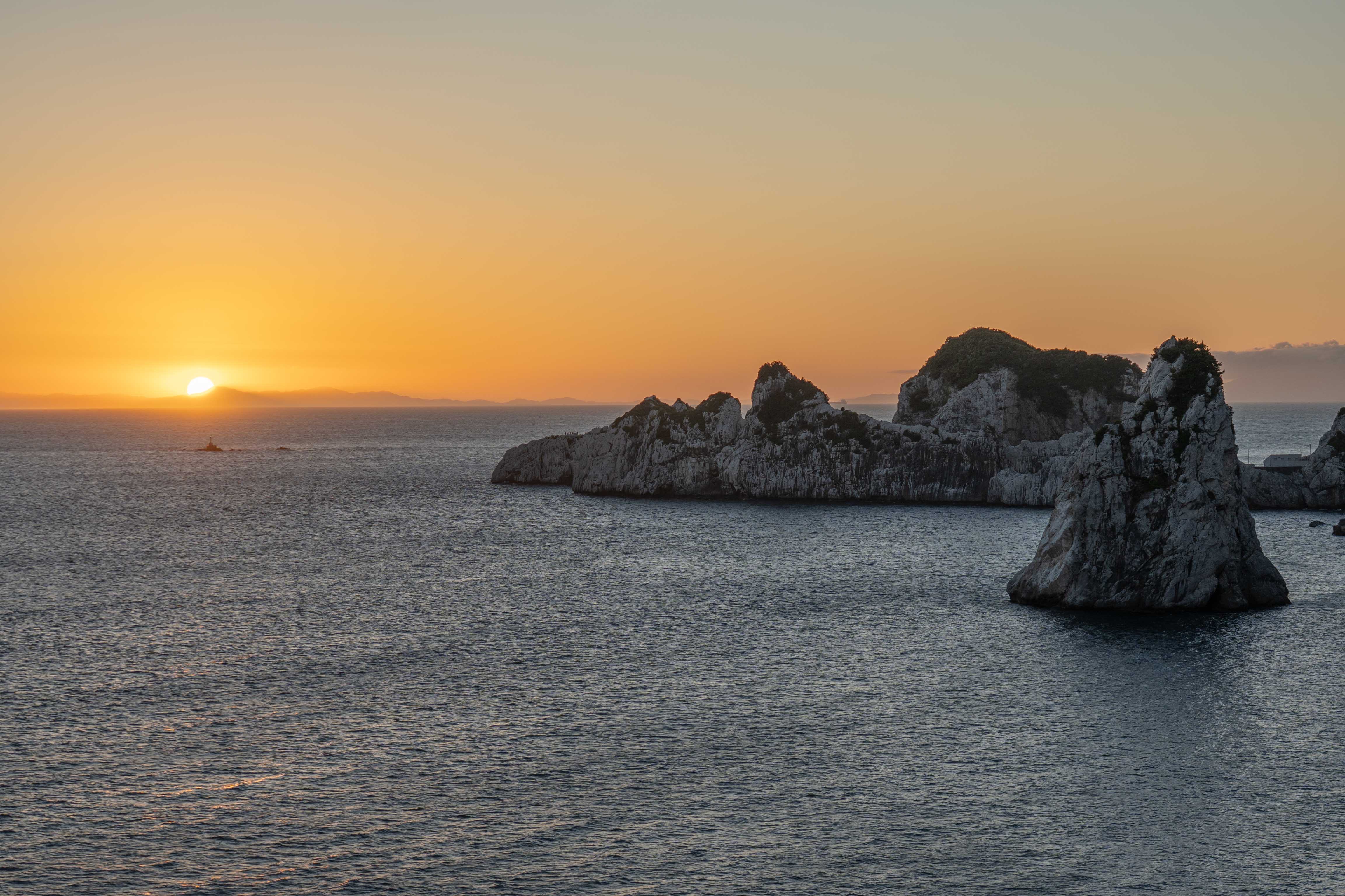 お部屋からの見える夕日