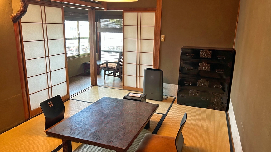 京都八坂神社横【藍】二間・プライベート檜風呂付き和室