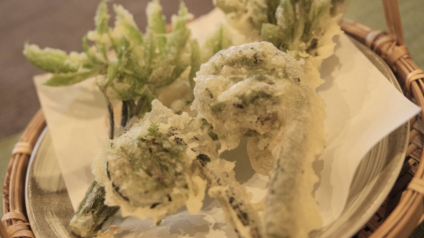 【春限定】花咲くリゾート安曇野。料理長が山を分け入り収穫した山菜を味わうグルメプラン　1泊2食付