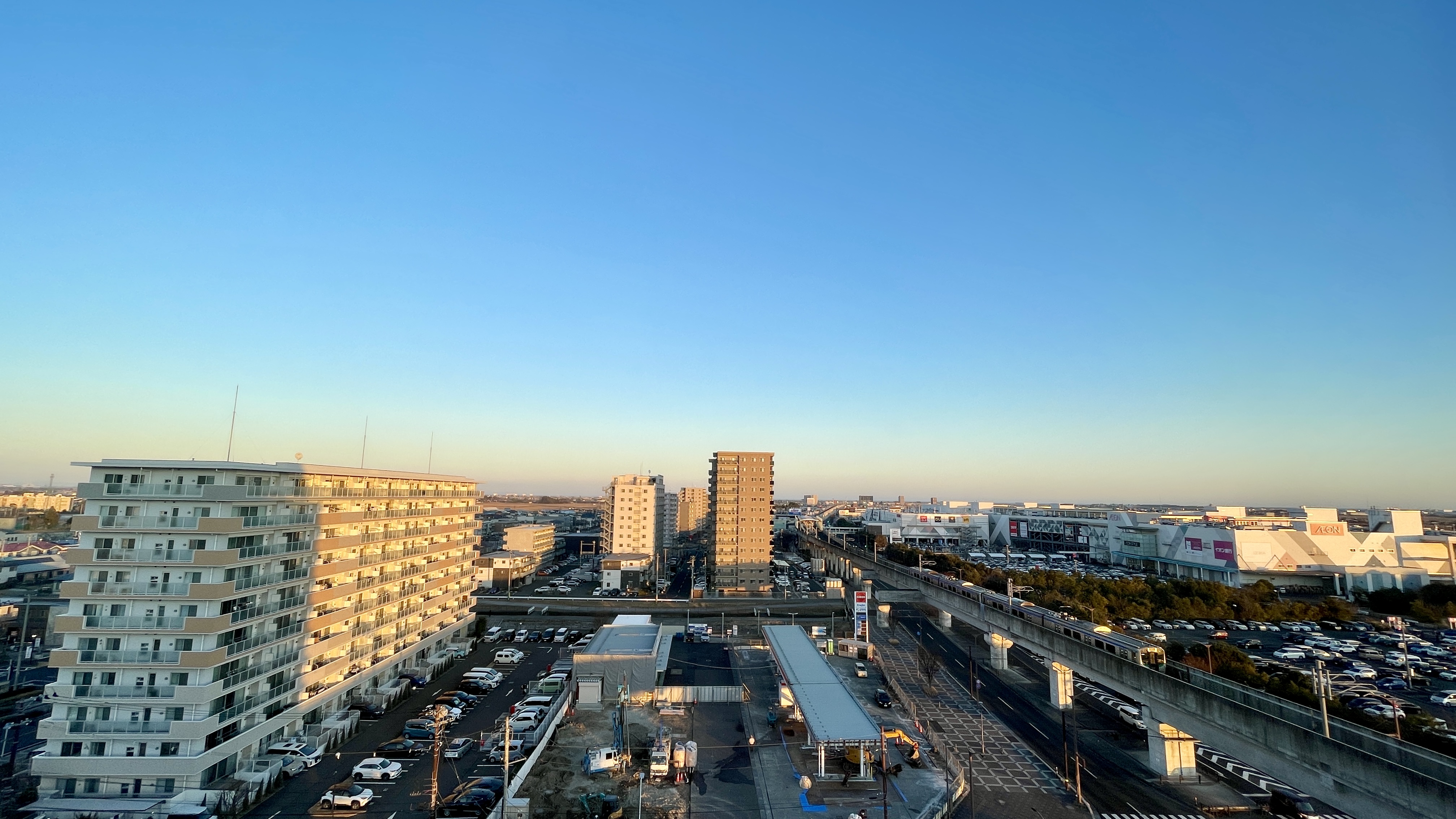 東側（海側）夕方の景色