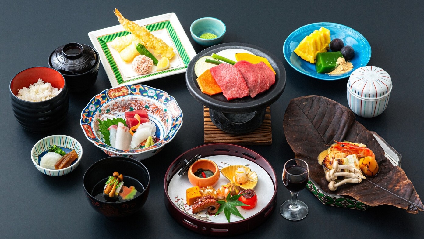【大和牛会席】奈良のブランド牛「大和牛」と季節会席を堪能＜天然温泉・庭園露天風呂＞