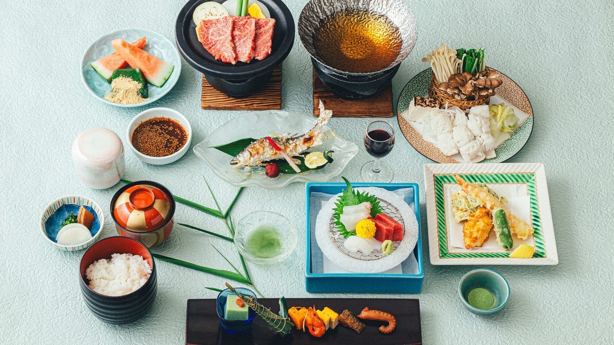 【鱧と鮎の涼会席】暑い時期におすすめ！夏のこだわり会席（7月18日からはプールあり）