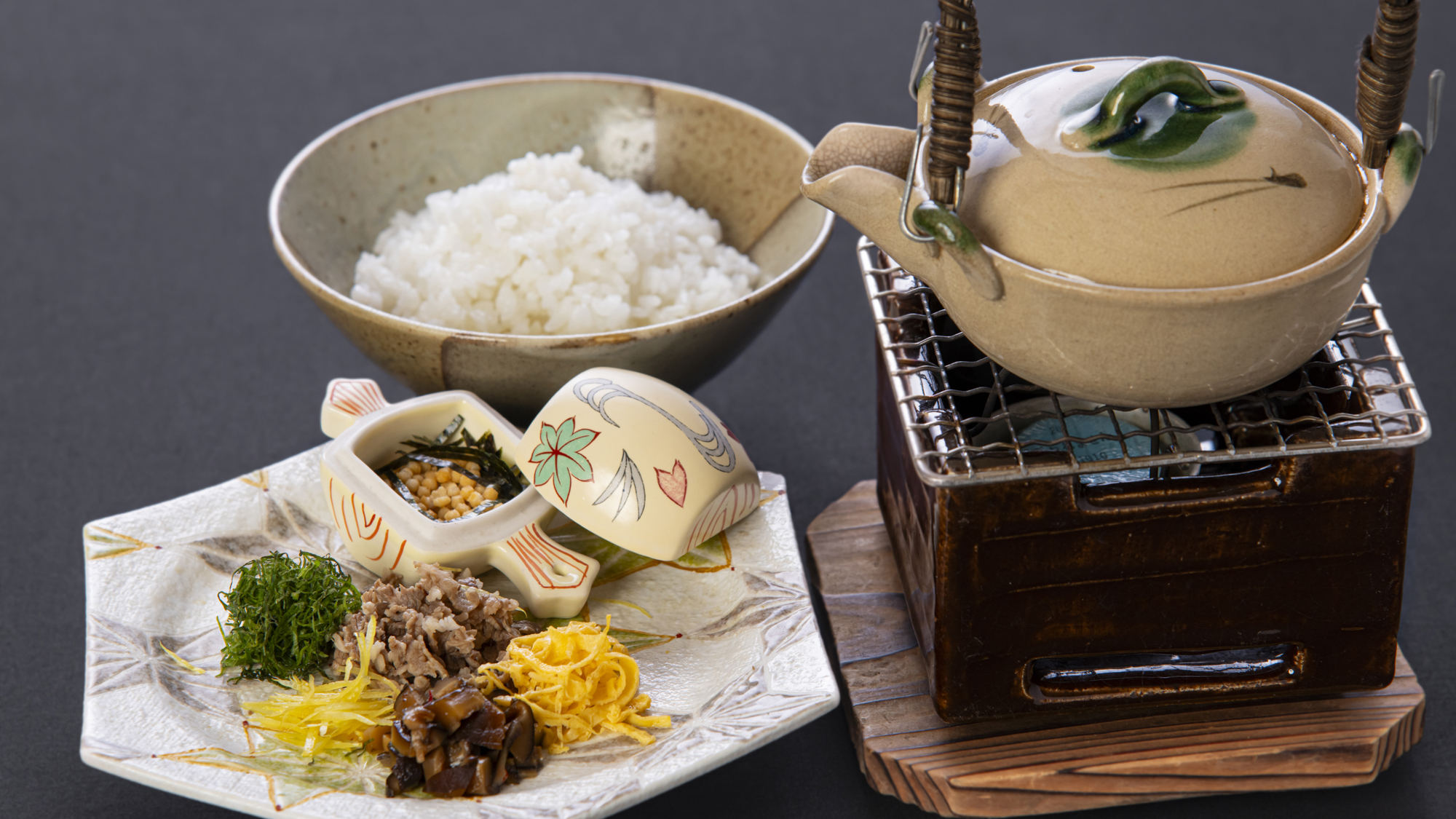 *夕食_但馬牛のお茶漬け（一例）