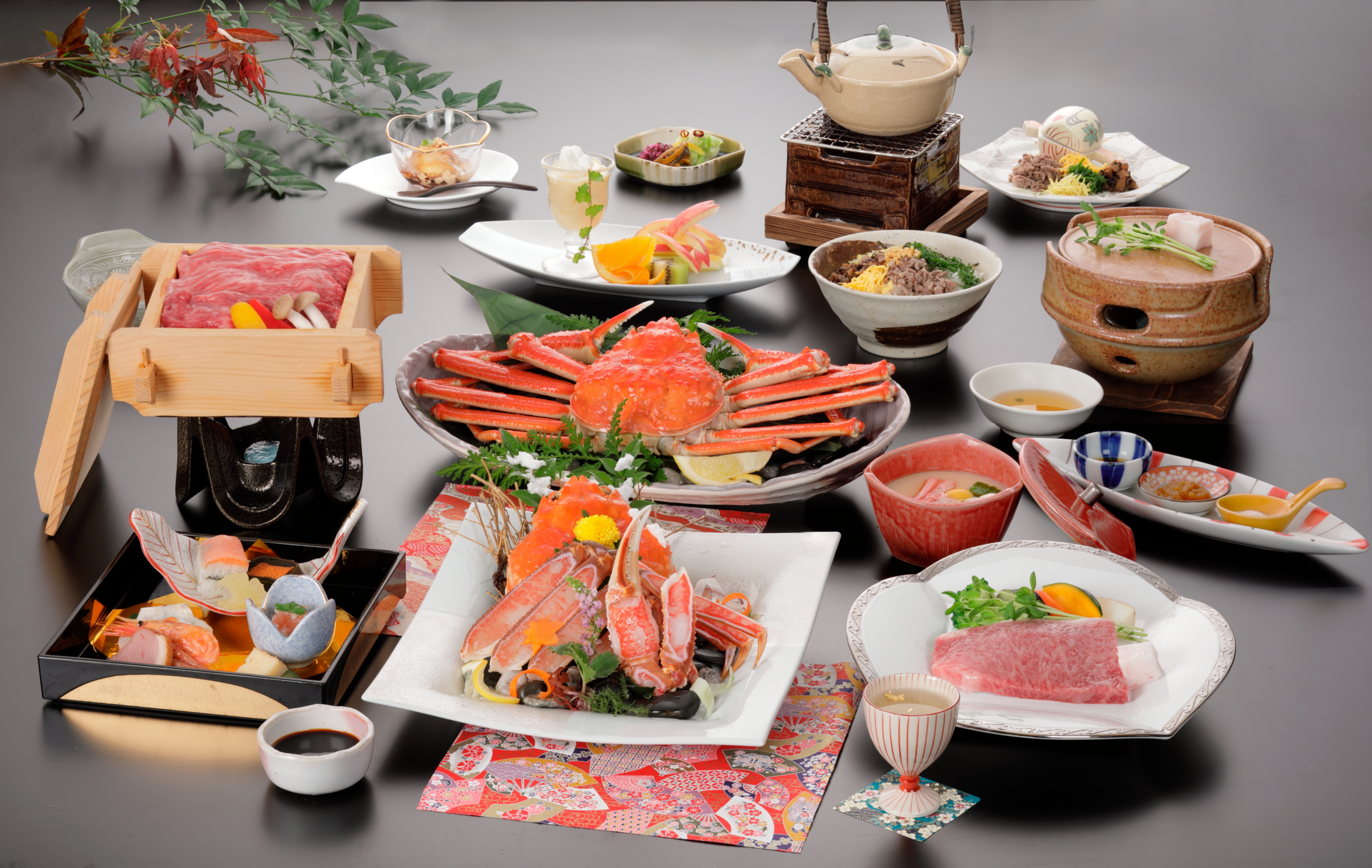 蟹と但馬牛の共演プラン