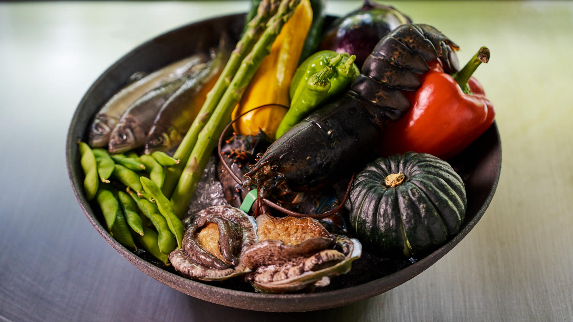【夕食】玄海-genkai-　贅沢な海の幸と旬の野菜をふんだんにご堪能いただく海の幸の鉄板焼コース