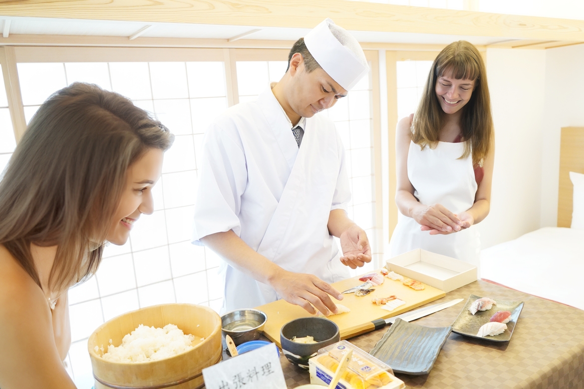 4名様1室【夕食付】お部屋でお寿司握り体験♪　プレミアムクラス４