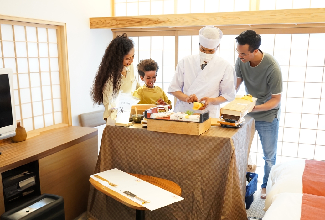 ６名様１室【夕食付】お部屋でお寿司握り体験♪　プレミアムクラス６