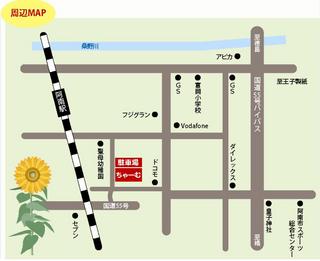 民宿　茶夢本館の周辺地図です。