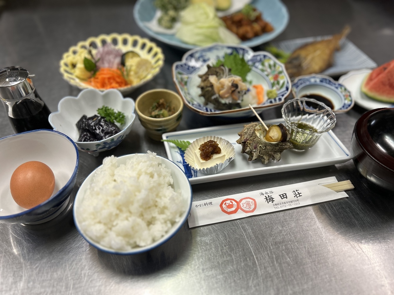 【朝食付】立岩三鬼物語と丹後の海幸・自家栽培野菜の朝ごはん