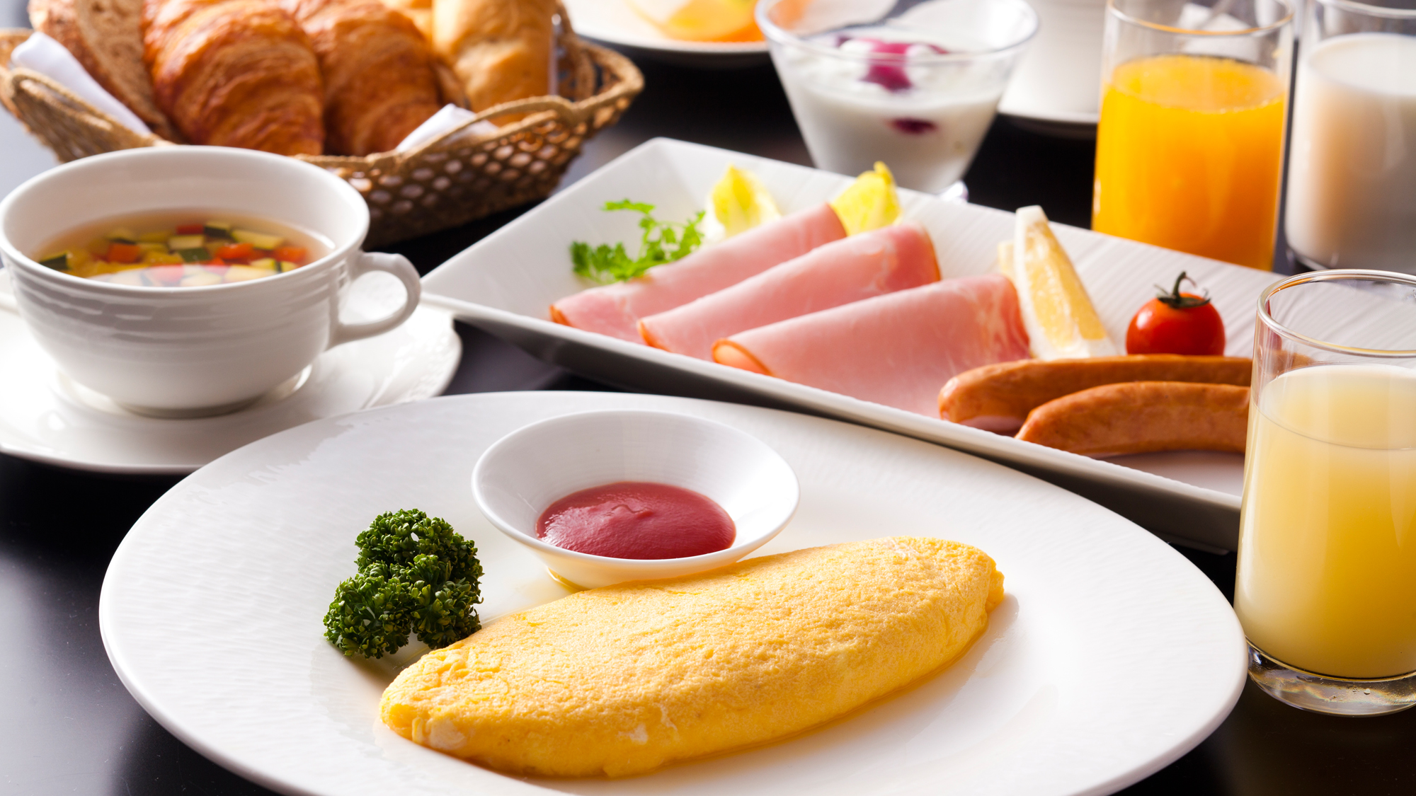 【洋朝食】ヴィラ楽園のアメリカンブレックファスト