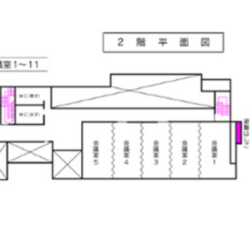 ２号館　会議室平面図（１〜５会議室）