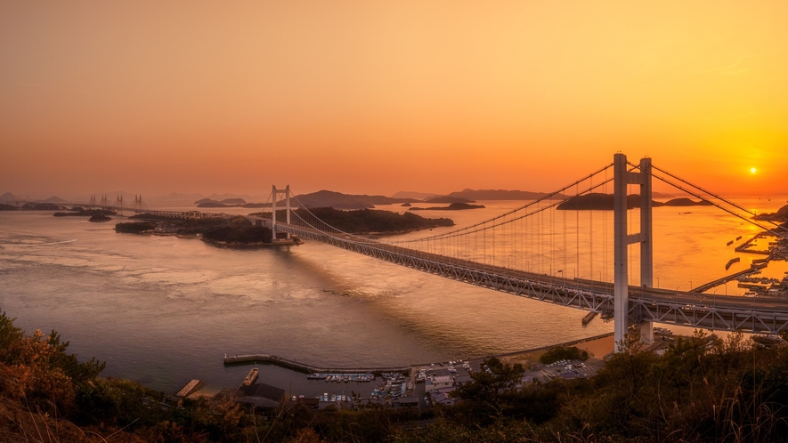 瀬戸大橋　夕暮れ