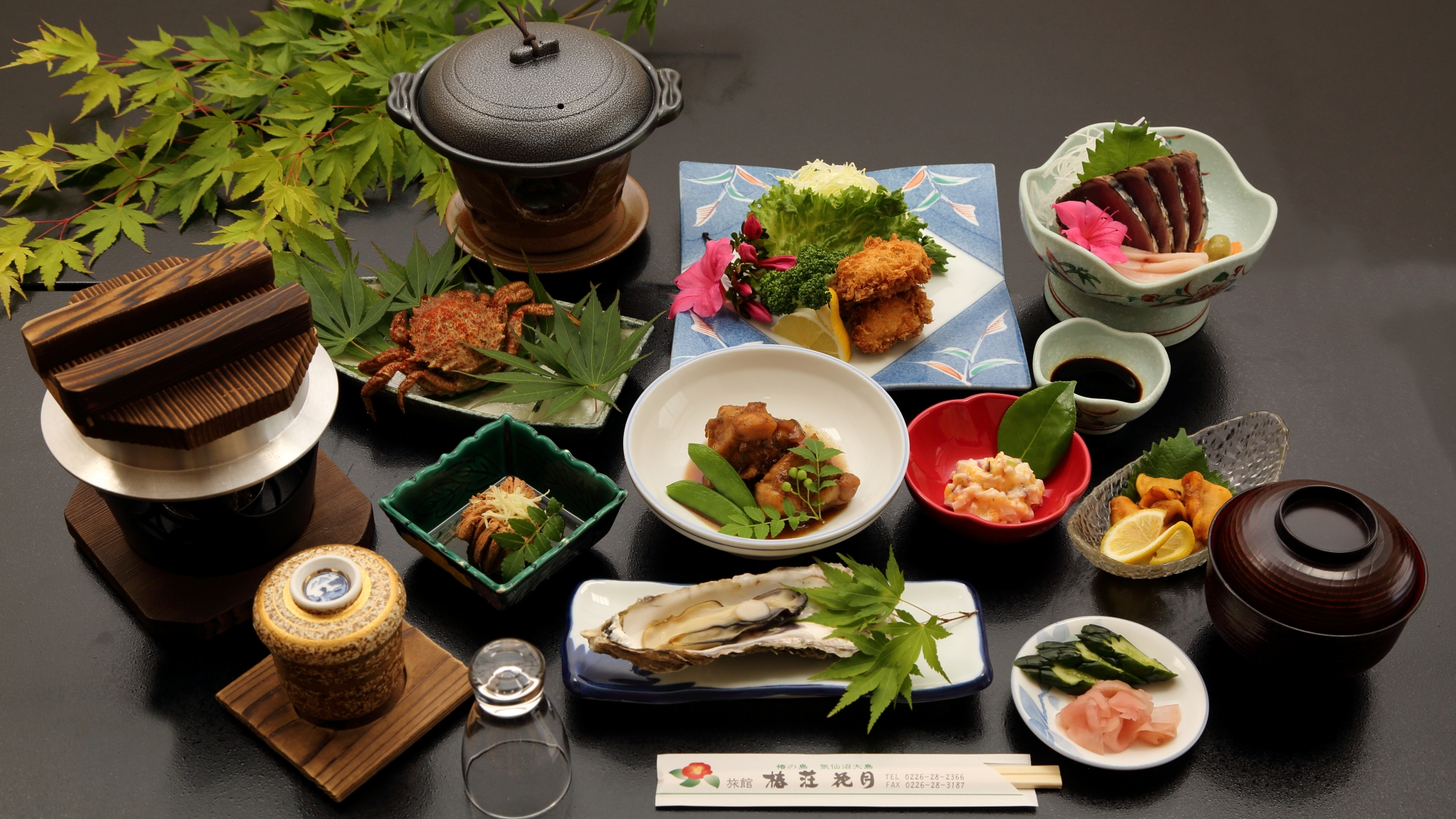 *夕食一例/三陸沖で獲れたての海の幸は鮮度抜群！