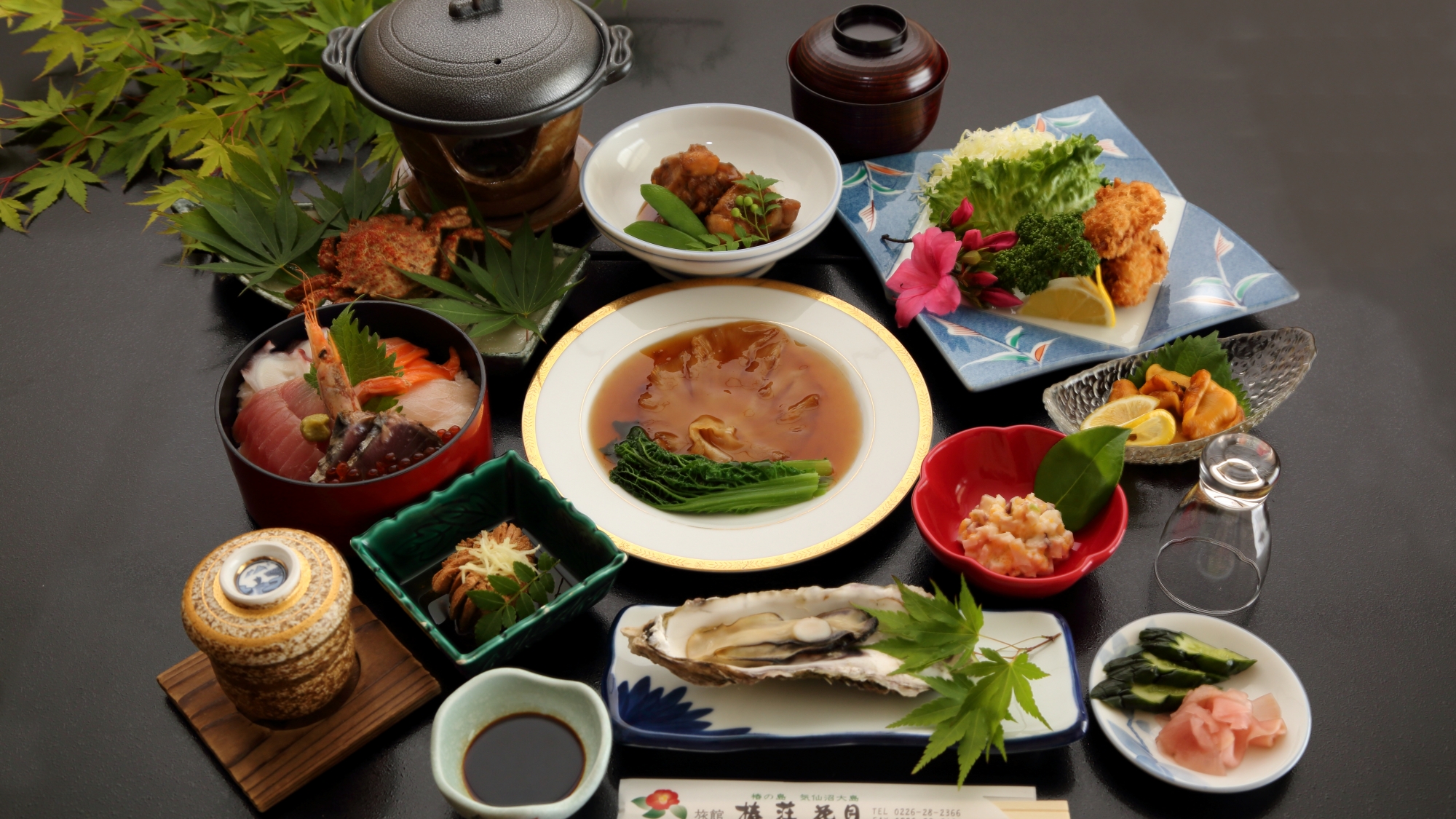 *夕食一例/三陸沖で獲れたての海の幸は鮮度抜群！