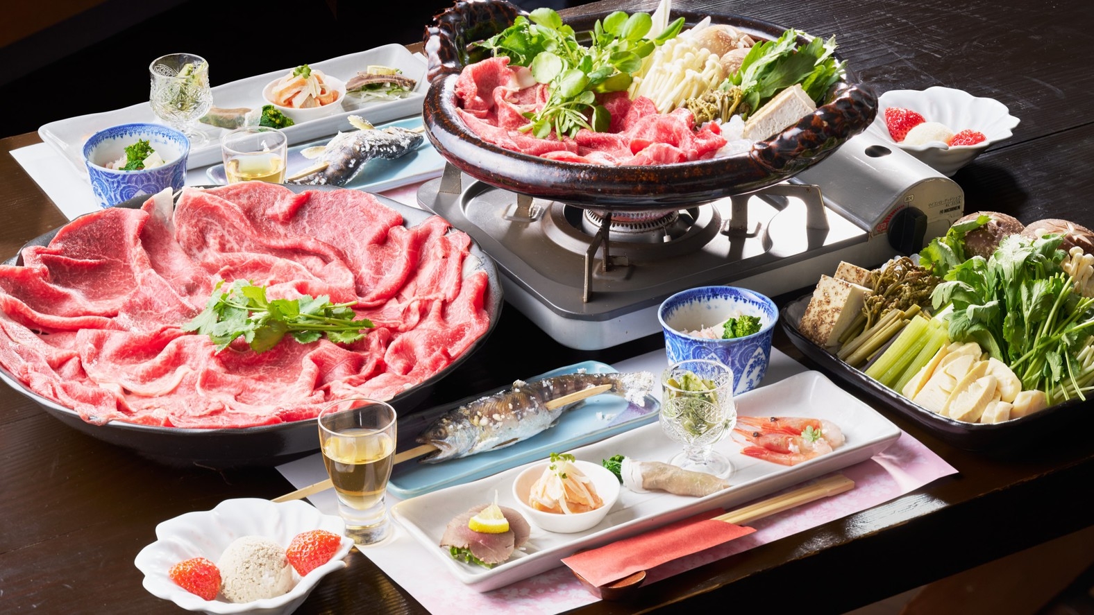 【春☆限定プラン】春爛漫！和香草野菜とお肉のベストマッチが堪りません♪＜但馬玄＆筍＆山菜のすき焼き＞