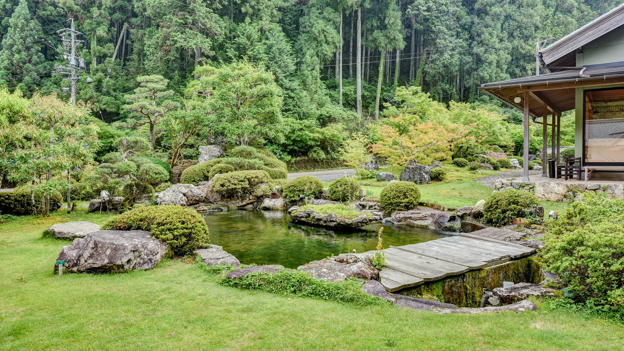 *■お庭■当館のお庭です。気持ちの良い新緑をご覧いただけます。