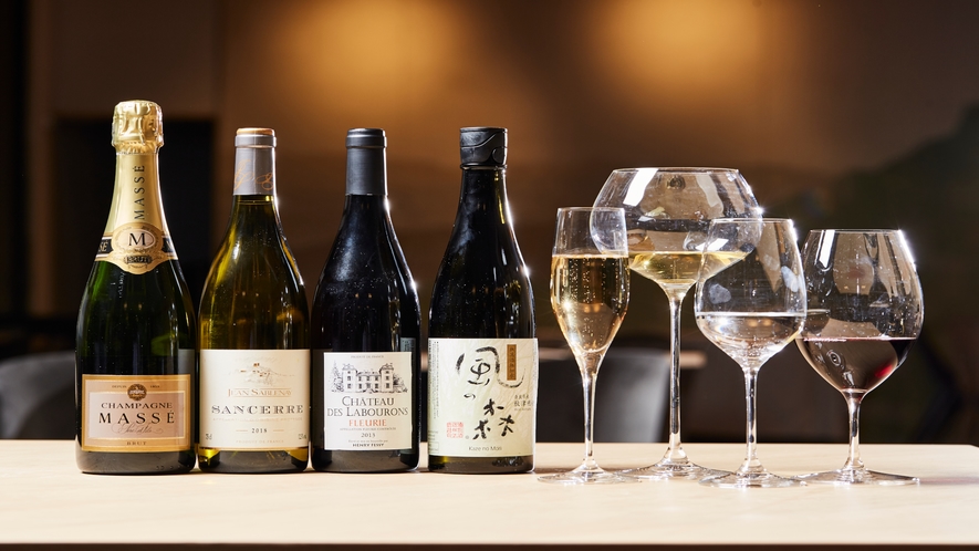 奈良の地酒とシャンパン、アルコール