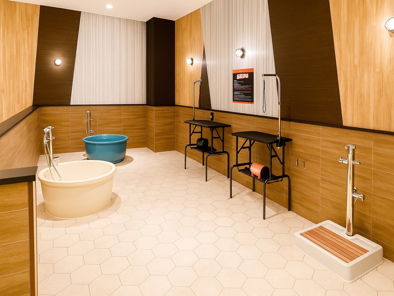 屋内ドッグラン（ペット用浴槽）