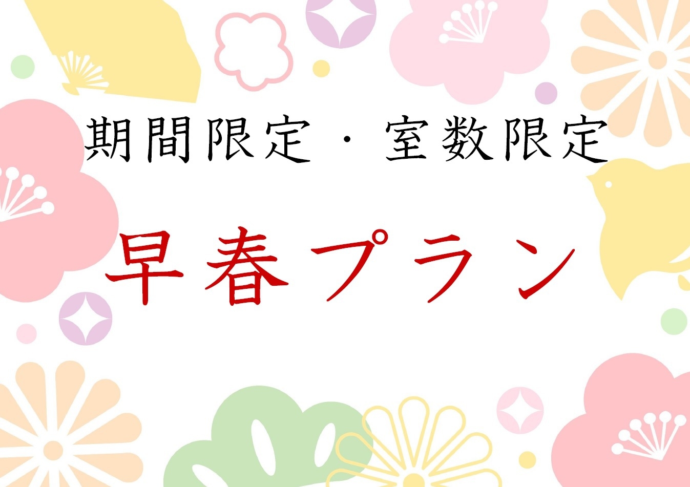 【3室限定】【素泊】早春プラン
