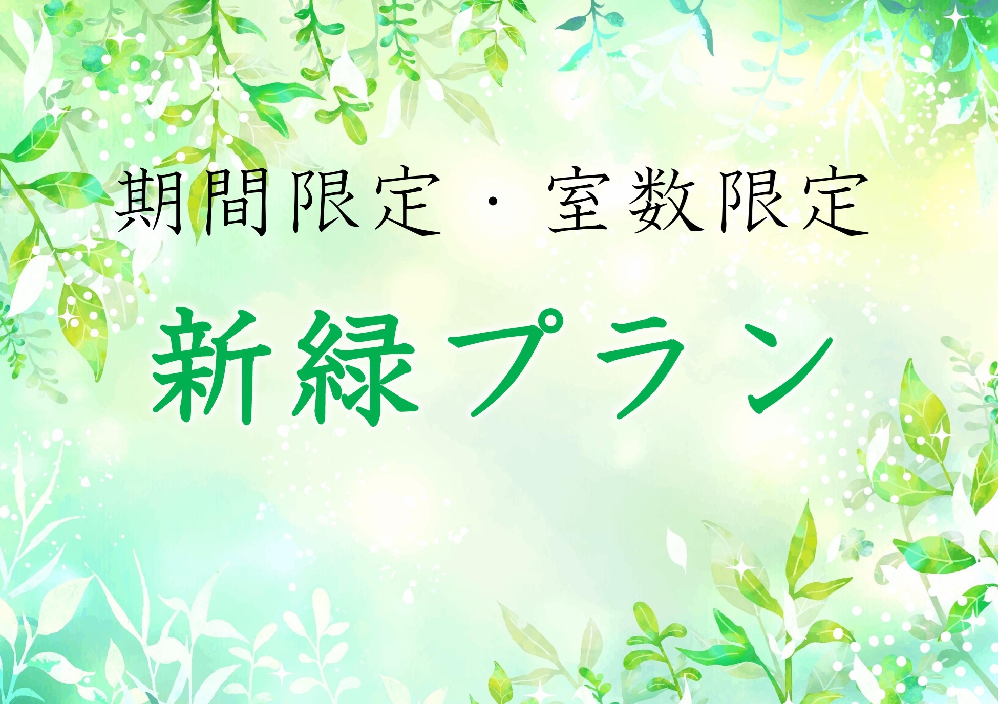 【3室限定】【素泊】新緑プラン