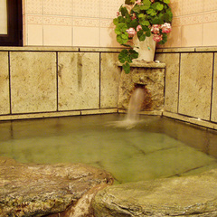 【貸切内風呂】岩風呂につかってのんびり♪温泉浴を満喫