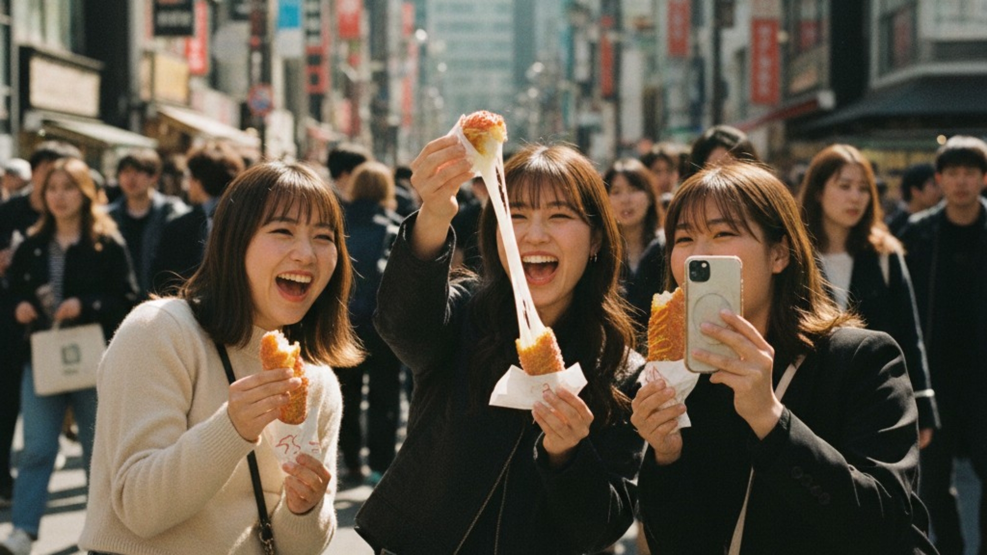 チーズハットグを池袋で食べ歩き※イメージ