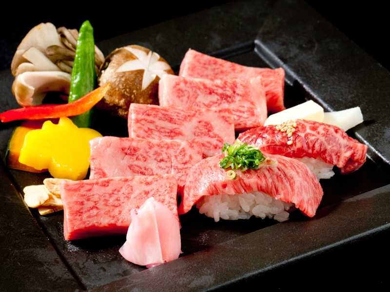 【会席ステーキコース】グレードアップ　黒毛和牛ステーキ＆肉寿司