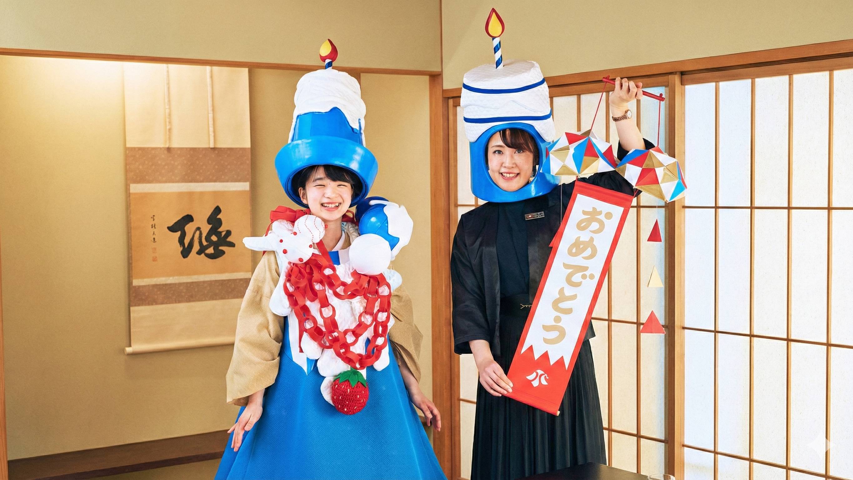 お祝いの富士山衣装